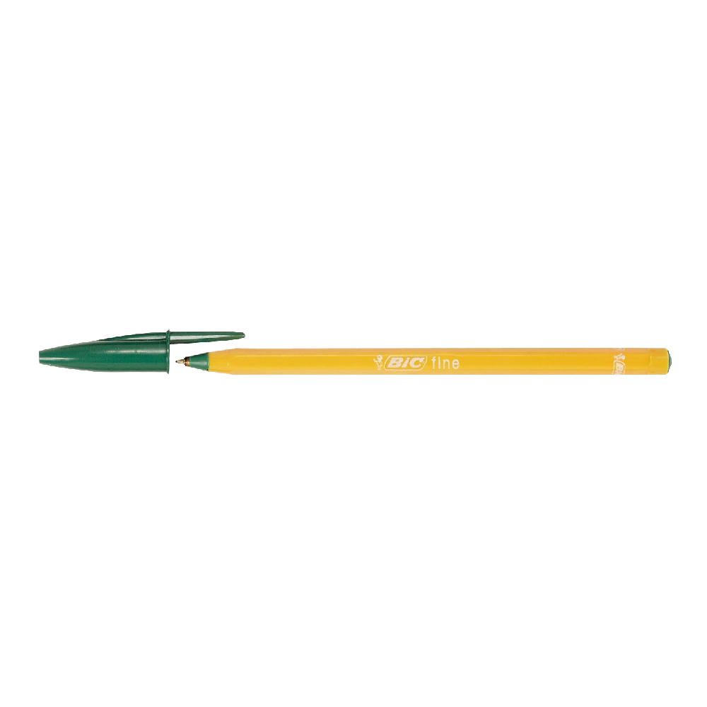 BiC Cristal Fine Ball Pen Orange Green