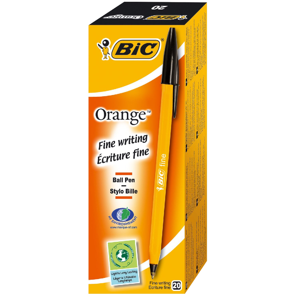BiC Cristal Fine Ball Pen Orange Green