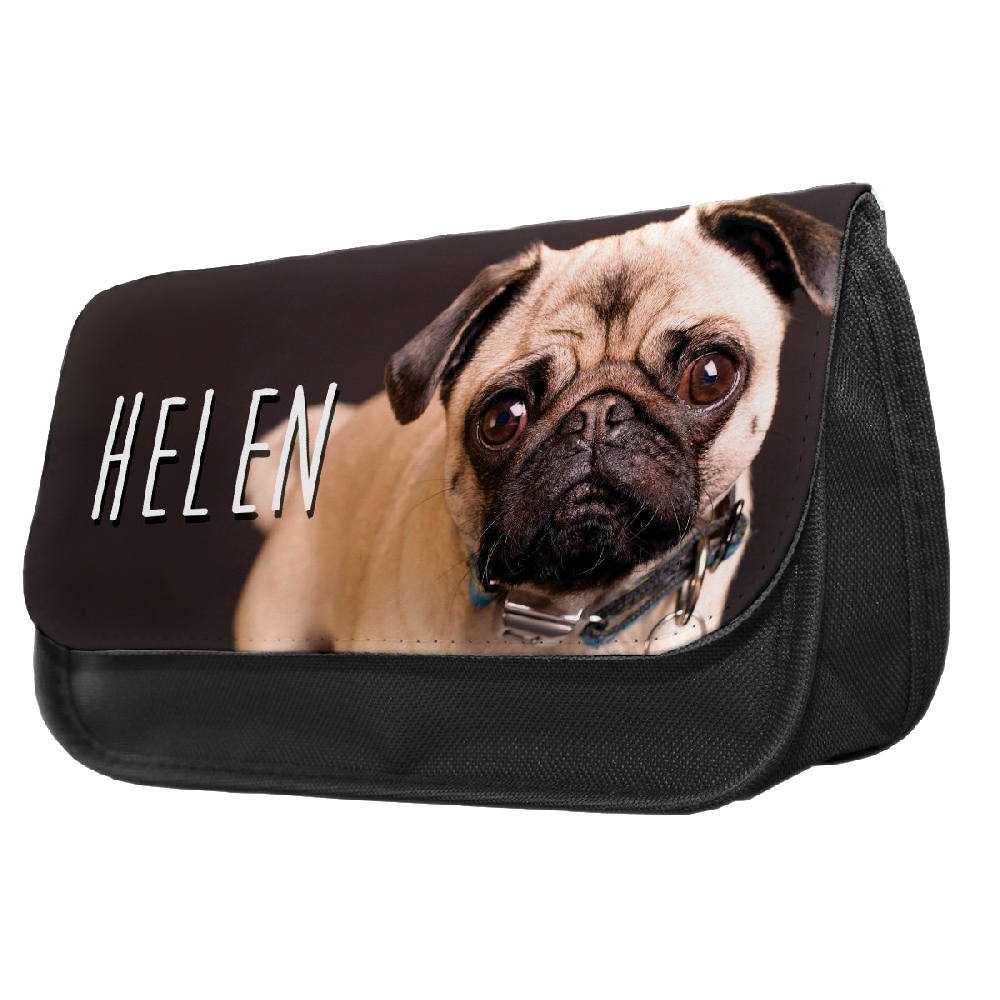 Personalised Golden Retriever Pup Pencil Make Up Case