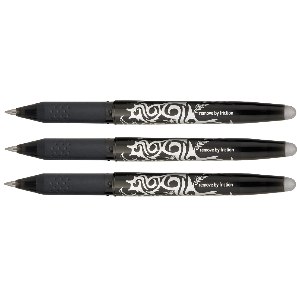 Pilot Frixion Erasable Rollerball Pack of 3 Black