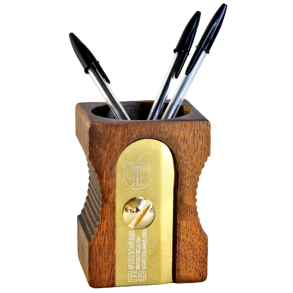 SUCK UK Pencil Sharpener Desk Tidy Natural