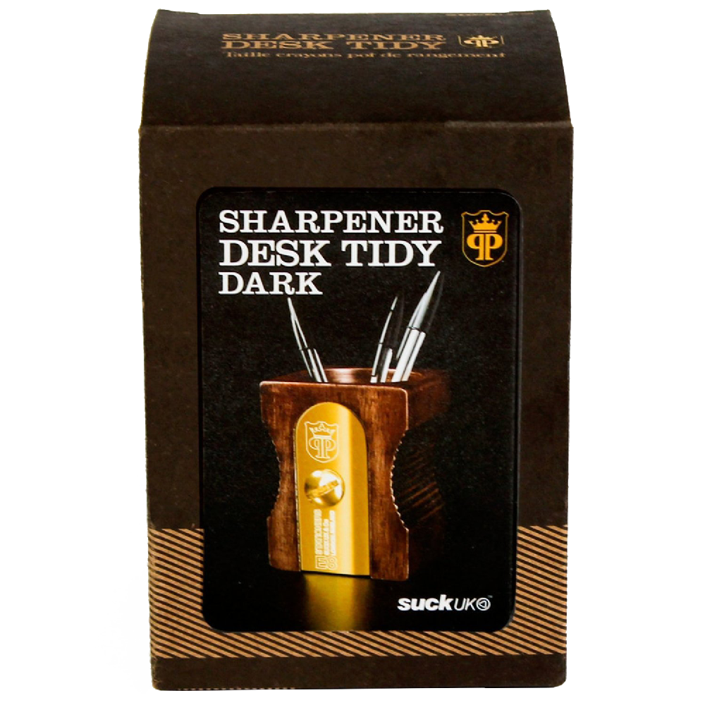 SUCK UK Pencil Sharpener Desk Tidy Natural