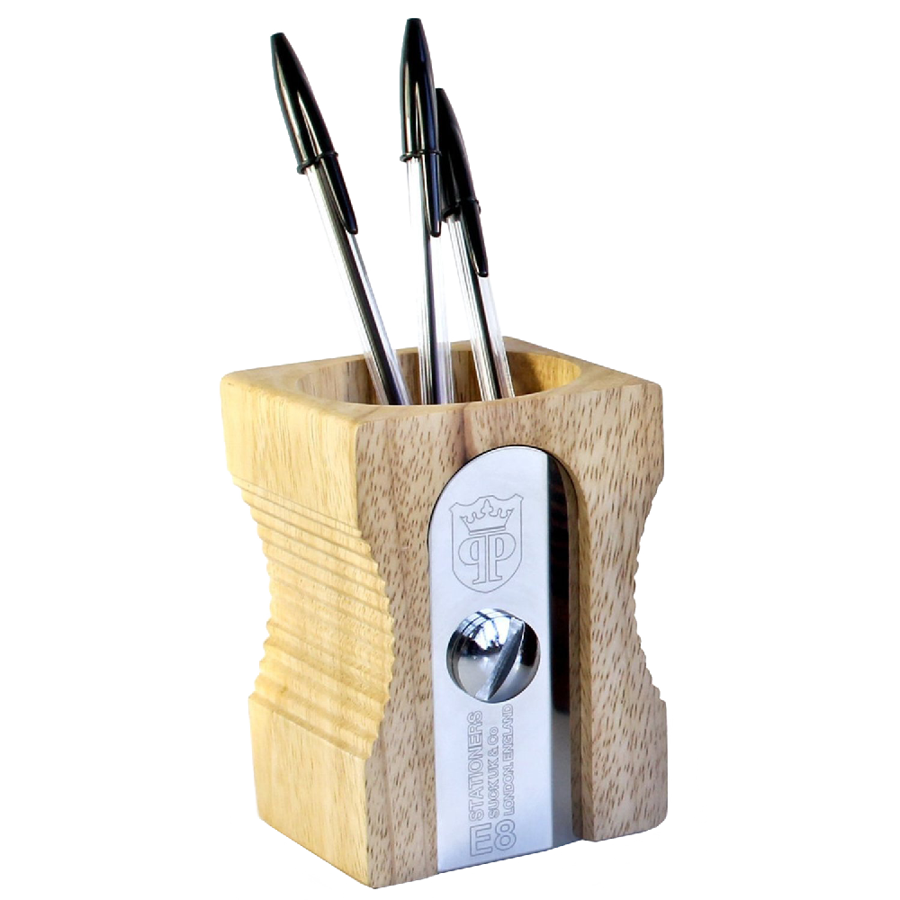 SUCK UK Pencil Sharpener Desk Tidy Natural